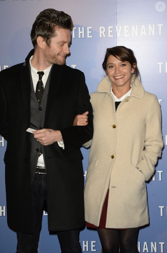 Emma De Caunes avec son mari Jamie Hewlett - Avant-première du film "The Revenant" au Grand Rex à Paris, le 18 janvier 2016.