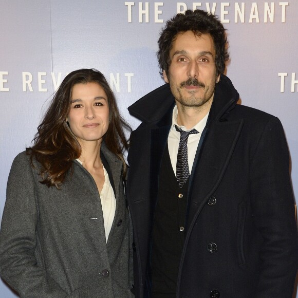 Vincent Elbaz et sa compagne Fanny Conquy - Avant-première du film "The Revenant" au Grand Rex à Paris, le 18 janvier 2016.