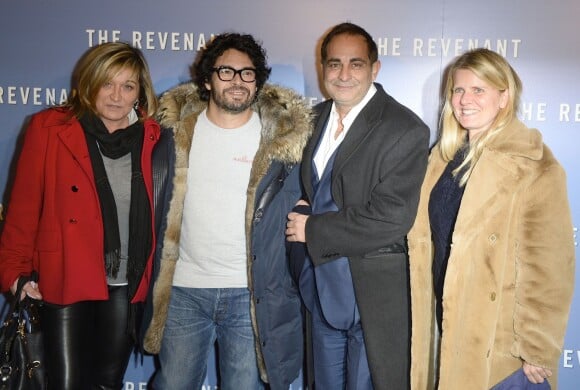Valérie Douillet, Laurent Fontaine et sa femme - Avant-première du film "The Revenant" au Grand Rex à Paris, le 18 janvier 2016.