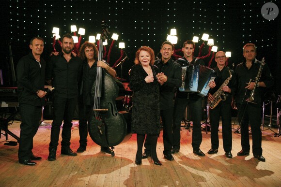 Exclusif - Régine et ses musiciens lors de ses répétitions de la tournée à Beaucaire le 29 octobre 2015. La première tournée de l'artiste a démarré le 15 novembre à Montpellier.