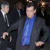 Charlie Sheen arrive a l'emission "The Late Show" a New York. Le 14 janvier 2013