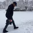 Pharrell Williams, dans la neige mais direction le travail ! Le 23 janvier 2016