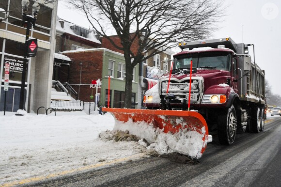 Illustration de la tempête de neige "Jonas" à New-York le 23 janvier 2016.
