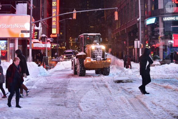 Illustration de la tempête de neige "Jonas" à New-York le 23 janvier 2016.