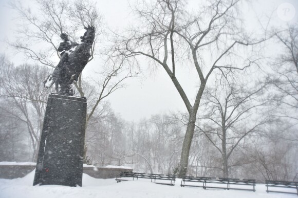Illustration de la tempête de neige "Jonas" à New-York le 23 janvier 2016.