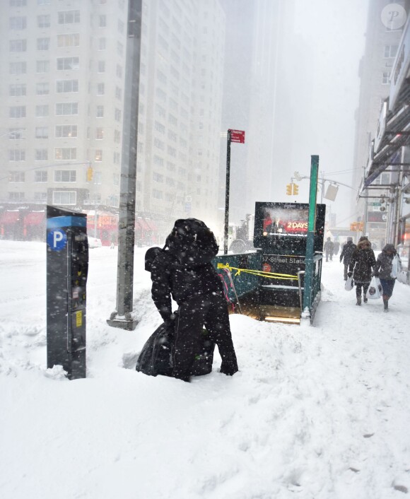 Illustration de la tempête de neige "Jonas" à New-York le 23 janvier 2016.