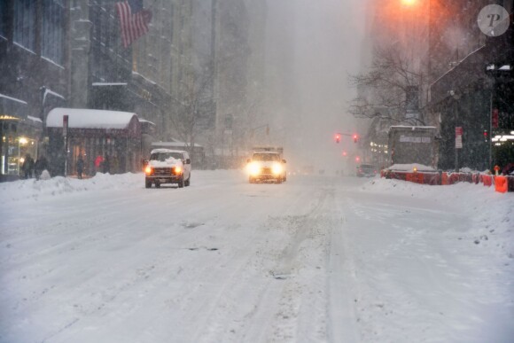 Illustration de la tempête de neige "Jonas" à New-York le 23 janvier 2016.