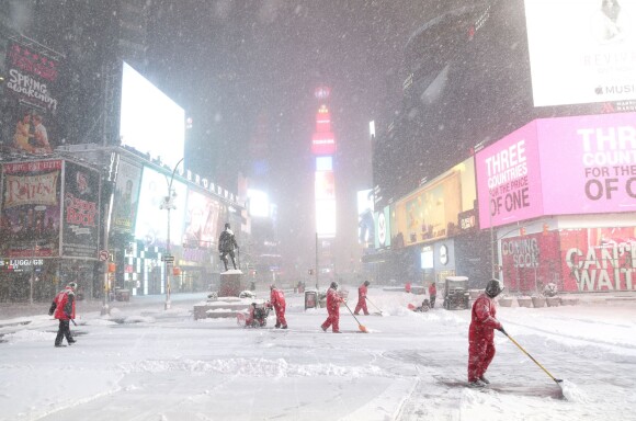 Illustration du passage de la tempête Jonas à New York en janvier 2016