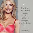 Heidi Klum, photo Instagram pour la promotion de sa marque de lingerie et de maillots de bain Heidi Klum Intimates.