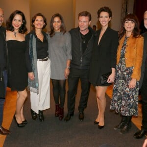 Denis Maréchal, Alexia Degremont, guest, Audrey Chauveau, Dominic Bachy, Linda Hardy, guest - People au défilé haute couture Dany Atrache printemps-été 2016 à la Mairie du 4e arrondissement à Paris, le 25 janvier 2016. © CVS/Veeren/Bestimage