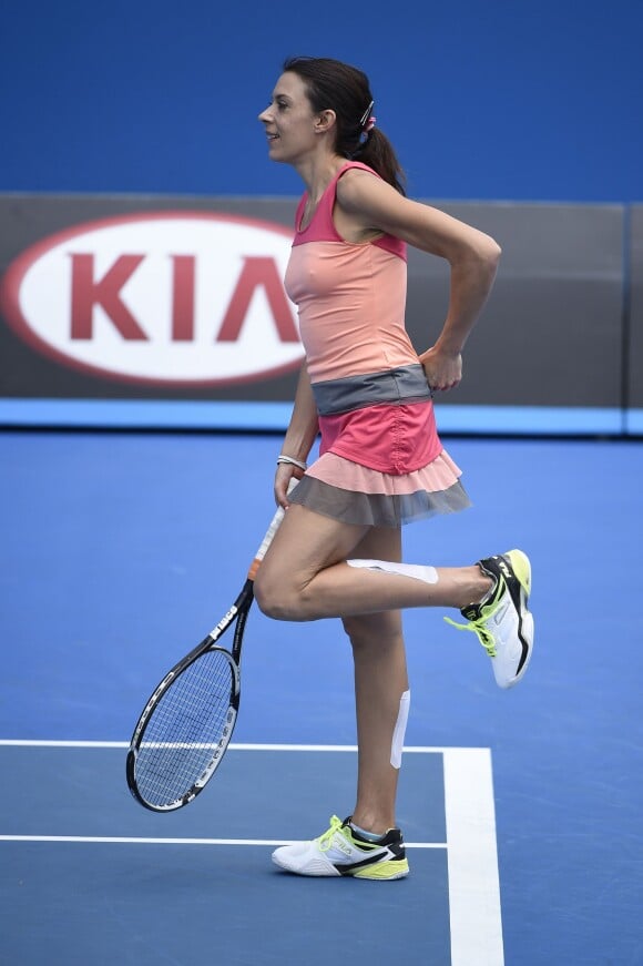 Marion Bartoli lors du tournoi des Légendes durant l'Open d'Australie à Melbourne, le 24 janvier 2016