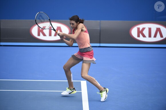 Marion Bartoli lors du tournoi des Légendes durant l'Open d'Australie à Melbourne, le 24 janvier 2016