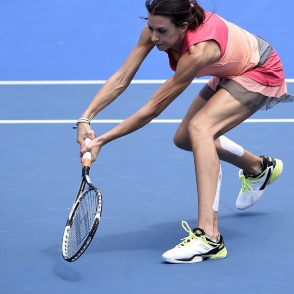 Marion Bartoli lors du tournoi des Légendes durant l'Open d'Australie à Melbourne, le 24 janvier 2016