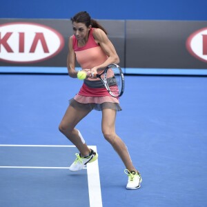 Marion Bartoli lors du tournoi des Légendes durant l'Open d'Australie à Melbourne, le 24 janvier 2016