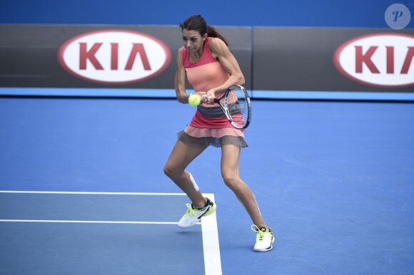 Marion Bartoli lors du tournoi des Légendes durant l'Open d'Australie à Melbourne, le 24 janvier 2016