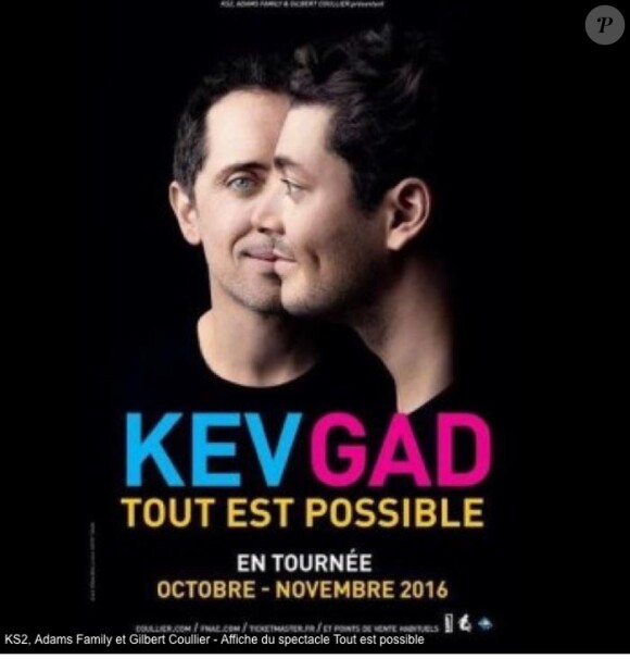 Affiche du spectacle de Gad Elmaleh et Kev Adams " Tout est possible"