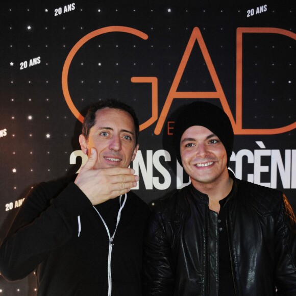 Exclusif - Gad Elmaleh et Kev Adams - People au Spectacle de Gad Elmaleh "20 ans de Scène" au Palais des Sports à Paris le 9 décembre 2014