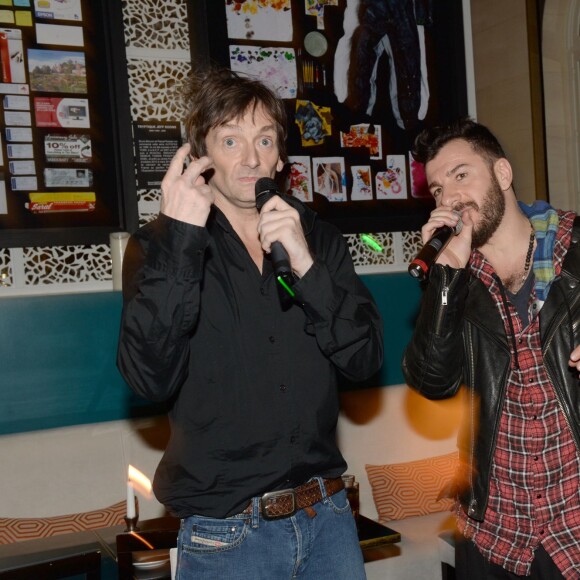 Exclusif - Pierre Palmade et Michaël Youn à l'after-party du dernier concert des "Enfoirés" au Victoria 1836 à Paris le 25 janvier 2016 © Rachid Bellak