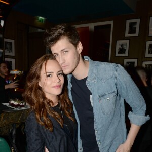 Exclusif - Jean-Baptiste Maunier et sa compagne à l'after-party du dernier concert des "Enfoirés" au Victoria 1836 à Paris le 25 janvier 2016 © Rachid Bellak