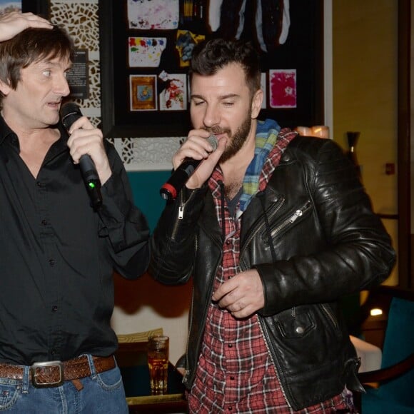 Exclusif - Pierre Palmade et Michaël Youn à l'after-party du dernier concert des "Enfoirés" au Victoria 1836 à Paris le 25 janvier 2016 © Rachid Bellak