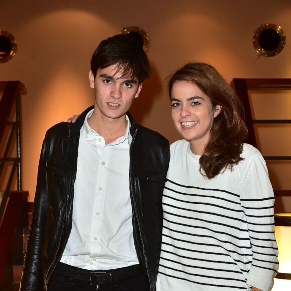 Exclusif - Alain-Fabien Delon et sa soeur Anouchka Delon lors de la projection du documentaire "Alain Delon, cet Inconnu" au cinéma Club Etoile à Paris le 21 octobre 2015.