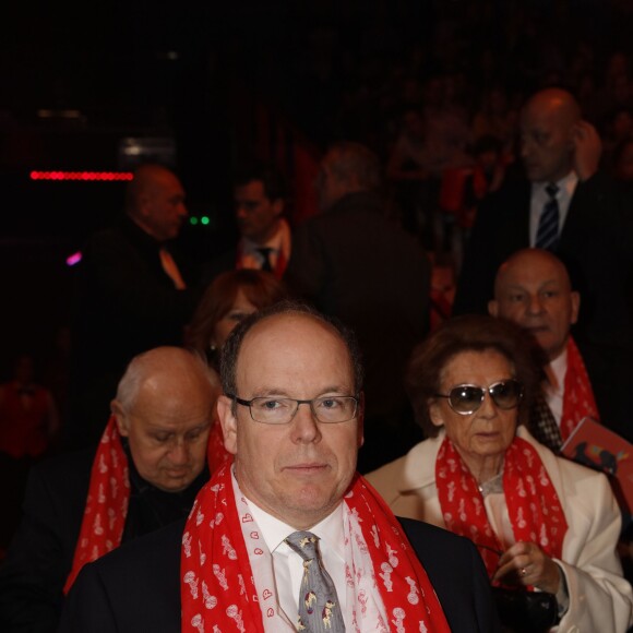 Le prince Albert II de Monaco lors de la première représentation du 5e Festival New Generation sous le chapiteau de Fontvieille à Monaco, le 30 janvier 2016 © Jean-Charles Vinaj / Pool Restreint