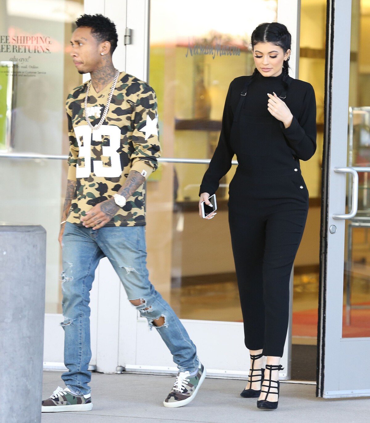 Kylie Jenner and Tyga at the Topanga Mall in Woodland Hills