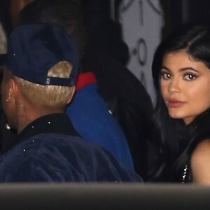 Kylie Jenner et Tyga à la sortie du club 1OAK à West Hollywood, Los Angeles, le 28 janvier 2016