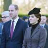 Kate Middleton et le prince William lors des commémorations du centenaire du retrait final de la péninsule de Gallipoli au Mémorial de Sandrigham le 10 janvier 2016.