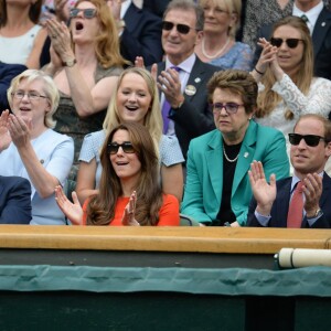 Kate Middleton et le prince William à Wimbledon le 8 juillet 2015. La duchesse de Cambridge devrait reprendre le flambeau de la reine Elizabeth II comme marraine du All England Lawn Tennis and Croquet Club.