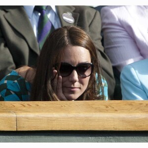 Kate Middleton à Wimbledon le 6 juillet 2014 lors de la finale masculine. La duchesse de Cambridge devrait reprendre le flambeau de la reine Elizabeth II comme marraine du All England Lawn Tennis and Croquet Club.