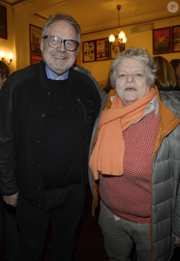 Dominique Segall et Josée Dayan - Remise du prix Théâtre de La Fondation Barrière 2015 au théâtre Tristan Bernard à Paris, pour la pièce "Je vous écoute" à Paris le 1er février 2016. © Coadic Guirec