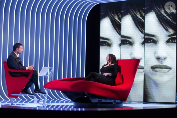 Exclusif - Enregistrement de l'émission "Le Divan" présentée par Marc-Olivier Fogiel avec Béatrice Dalle en invité, le 16 janvier 2016. © Cyril Moreau/Bestimage