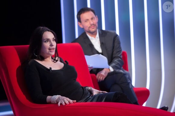 Exclusif - Enregistrement de l'émission "Le Divan" présentée par Marc-Olivier Fogiel avec Béatrice Dalle en invité, le 16 janvier 2016. © Cyril Moreau/Bestimage