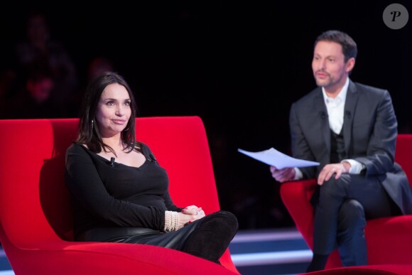 Exclusif - Enregistrement de l'émission "Le Divan" présentée par Marc-Olivier Fogiel avec Béatrice Dalle en invité, le 16 janvier 2016. © Cyril Moreau/Bestimage
