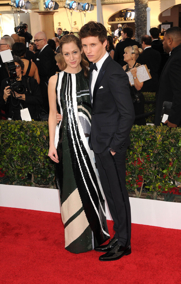 Eddie Redmayne et sa femme Hannah Bagshawe enceinte lors des 22e "Annual Screen Actors Guild Awards" à Los Angeles le 30 janvier 2016
