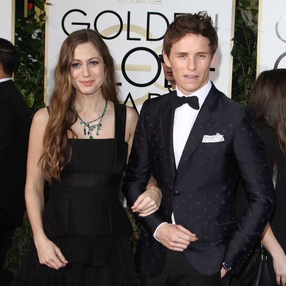 Eddie Redmayne et sa femme Hannah Bagshawe enceinte - 73e cérémonie annuelle des Golden Globe Awards à Beverly Hills, le 10 janvier 2016.