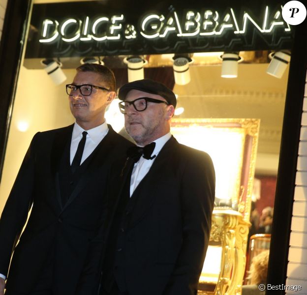 Stefano Gabbana et Domenico Dolce assistent à la soirée "We Love Moscow" d'ouverture d'une nouvelle boutique Dolce &amp; Gabbana à Moscou, le 29 octobre 2015.