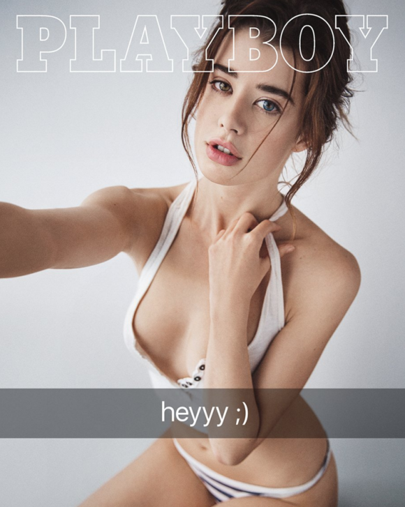 Sarah McDaniel, 20 ans, en couverture de la nouvelle version de "Playboy", mars 2016. 