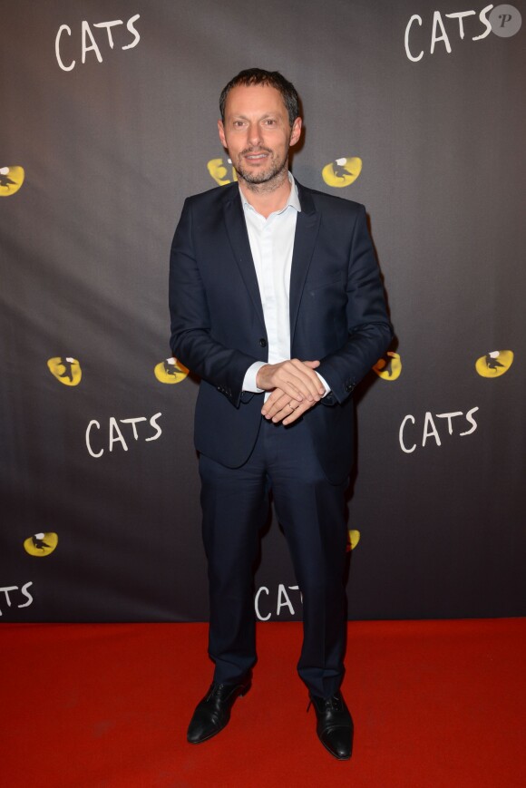 L'animateur Marc-Olivier Fogiel - Première de la comédie musicale "Cats" au théâtre Mogador à Paris, le 1er octobre 2015.