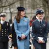 Kate Middleton, la duchesse de Cambridge, assiste à une messe pour célébrer les 75 ans des cadets de l'armée de l'air (RAF Cadets) à Londres, le 7 février 2016.