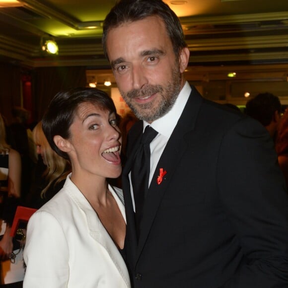 Archives - Alessandra Sublet et son mari Clément Miserez - Dîner de la mode pour le Sidaction au pavillon d'Armenonville à Paris. Le 23 janvier 2014.