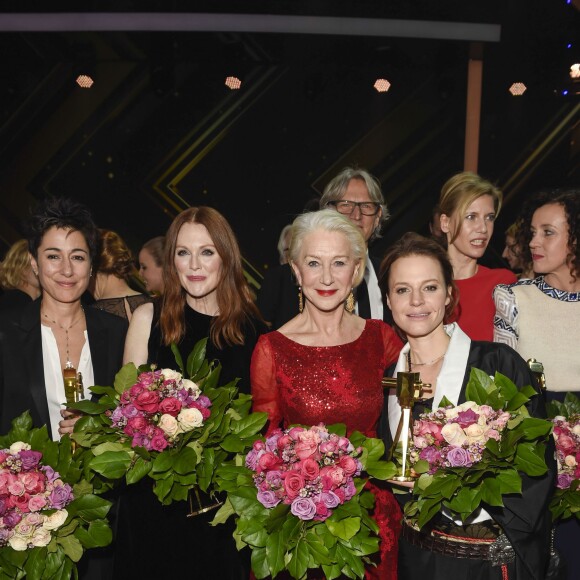 Dunja Hayali, Julianne Moore, Helen Mirren et Maria Simon - 51ème cérémonie des Golden Camera Awards à Hambourg, le 6 février 2016.