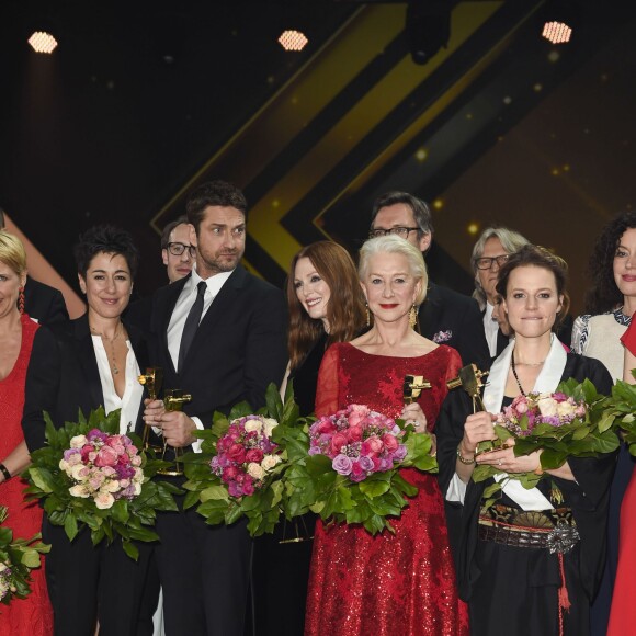 Dunja Hayali, Julianne Moore, Helen Mirren et Maria Simon - 51ème cérémonie des Golden Camera Awards à Hambourg, le 6 février 2016.