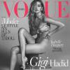 Gigi Hadid, entièrement nue en couverture du n°965 de Vogue Paris. Mars 2015. Photo par Mert et Marcus.