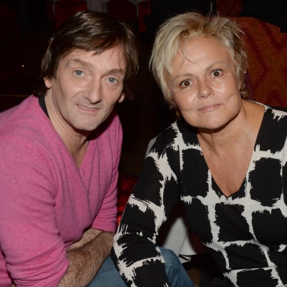 Exclusif - Pierre Palmade et Muriel Robin - Inauguration du restaurant et cabaret péruvien "Manko" de la star mondiale de la cuisine sud-américiane Gastón Acurio au 15 avenue Montaigne à Paris le 5 février 2016. ©Rachid Bellak/Bestimage