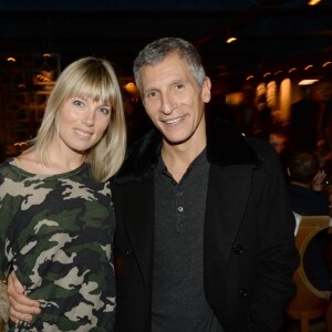 Exclusif - Nagui et sa femme Mélanie Page - Inauguration du restaurant et cabaret péruvien "Manko" de la star mondiale de la cuisine sud-américiane Gastón Acurio au 15 avenue Montaigne à Paris le 5 février 2016. ©Rachid Bellak/Bestimage