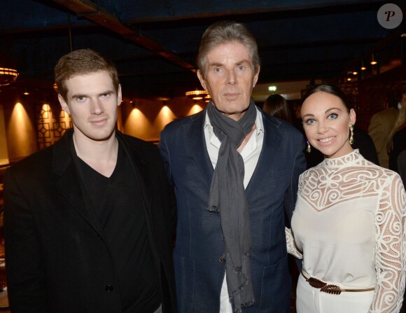 Exclusif - Dominique Desseigne avec sa compagne Alexandra Cardinale et son fils Alexandre - Inauguration du restaurant et cabaret péruvien "Manko" de la star mondiale de la cuisine sud-américiane Gastón Acurio au 15 avenue Montaigne à Paris le 5 février 2016. ©Rachid Bellak/Bestimage