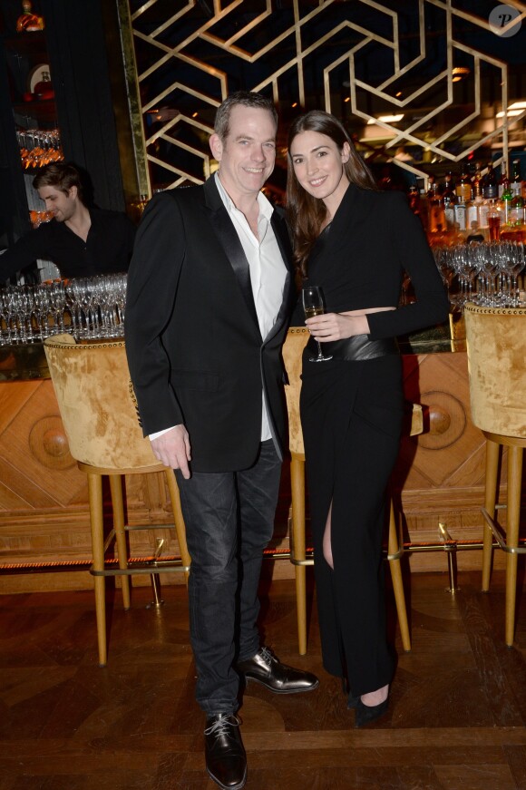 Exclusif - Garou et sa compagne Stéphanie Fournier - Inauguration du restaurant et cabaret péruvien "Manko" de la star mondiale de la cuisine sud-américiane Gastón Acurio au 15 avenue Montaigne à Paris le 5 février 2016. ©Rachid Bellak/Bestimage