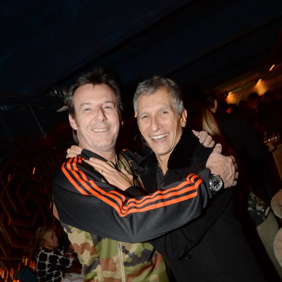 Exclusif - Jean-Luc Reichmann et Nagui - Inauguration du restaurant et cabaret péruvien "Manko" de la star mondiale de la cuisine sud-américiane Gastón Acurio au 15 avenue Montaigne à Paris le 5 février 2016. ©Rachid Bellak/Bestimage